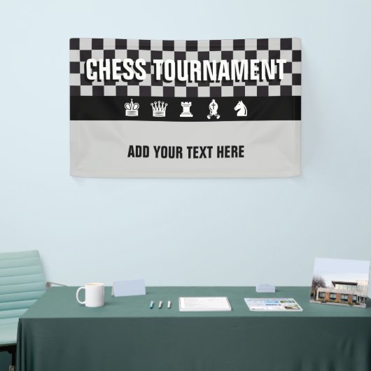 Einfach Symbole - CHESSMEN + Ihre Ideen Banner (Messeveranstaltung)