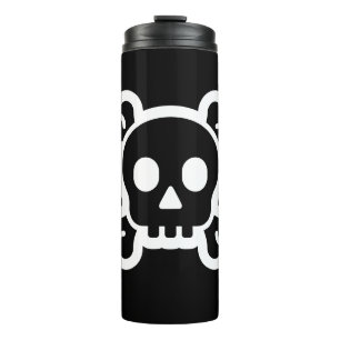 Einfach Symbole/Ikonen - SCHÄDEL u. KNOCHEN + Thermosbecher
