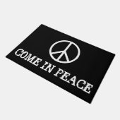 Einfach Symbole - PEACE + Ihre Ideen Fußmatte (Schrägansicht)