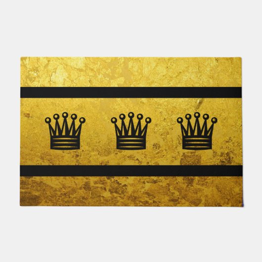 Einfach Symbole - Schachkrone + Ihre Ideen Fußmatte (Vorderseite)