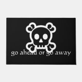 Einfach Symbole - SCHÄDEL u. KNOCHEN + Ihre Ideen Fußmatte (Vorderseite)