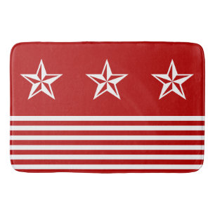 Einfach Symbole Stars & Streifen + Ihre Ideen Badematte