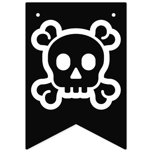 Einfach Symbole / Symbole - SKULL & BONES + Ideen Wimpelkette (Zweite Fahne)