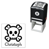 Einfach Symbole / Symbole - SKULL & BONES + Name Permastempel (Beispiel)