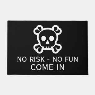Einfach Symbole - TOTENKOPF & KNOCHEN + Ihre Ideen Fußmatte