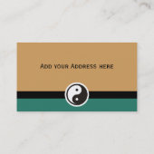 Einfach Symbole - Yin & Yang + Ihr Text & Ideen Visitenkarte (Rückseite)