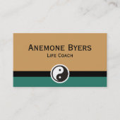 Einfach Symbole - Yin & Yang + Ihr Text & Ideen Visitenkarte (Vorderseite)