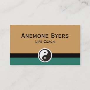 Einfach Symbole - Yin & Yang + Ihr Text & Ideen Visitenkarte