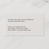 einfach | Text Visitenkarte (Rückseite)