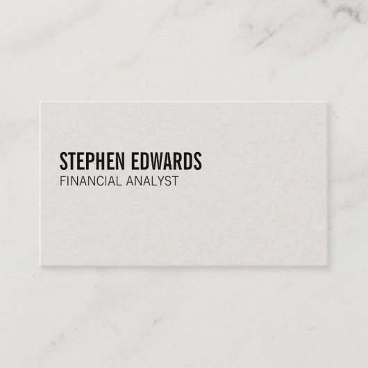 einfach | Text Visitenkarte (Vorderseite)