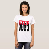 Einfach Textdesign "STOP KILL" T-Shirt (Vorne ganz)
