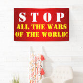 Einfach Textdesign "STOPP ALL THE WARS" Banner (Insitu)