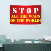 Einfach Textdesign "STOPP ALL THE WARS" Banner (Messeveranstaltung)