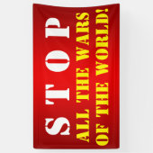 Einfach Textdesign "STOPP ALL THE WARS" Banner (Vertikal)