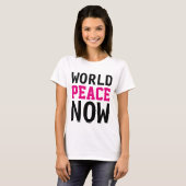 Einfach Textdesign "WELTFRIEDEN JETZT" T-Shirt (Vorne ganz)
