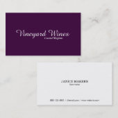 Einfach (tief Lila) Visitenkarte (Vorne/Hinten)