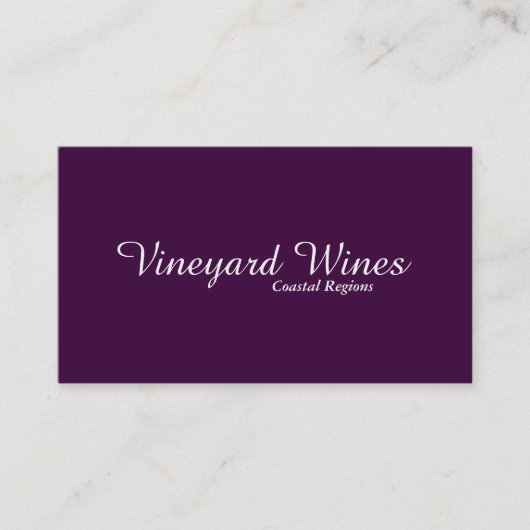 Einfach (tief Lila) Visitenkarte (Vorderseite)