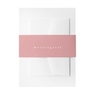 Einfach tiefer Blush Nachname Einladungsbanderole