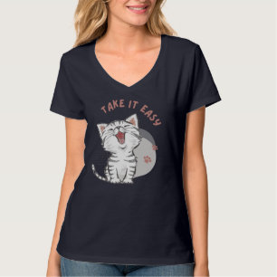 Einfach tierischer T - Shirt für weibliche v-Nacke