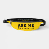 Einfach trendy Frag Me Yellow Black Volunteer Hilf Bauchtasche (Vorderseite)