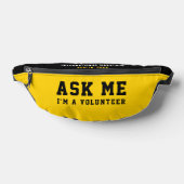 Einfach trendy Frag Me Yellow Black Volunteer Hilf Bauchtasche (Ablage )