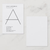 Einfach trendy Niedlich Schlicht Schwarz-weiß Visitenkarte (Vorne/Hinten)