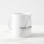 Einfach trendy Niedlicher Schwarz-weißer Name Kaffeetasse (Vorderseite Links)