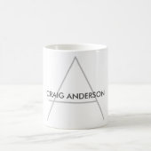 Einfach trendy Niedlicher Schwarz-weißer Name Kaffeetasse (Mittel)