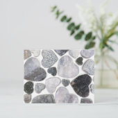 Einfach trendy Schwarz-weiß Crystal Herzmuster Postkarte (Stehend Vorderseite)