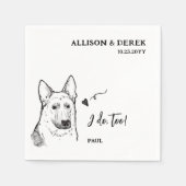 Einfach tue ich zu Hund deutsche Schäferhochzeit Serviette (Vorderseite)