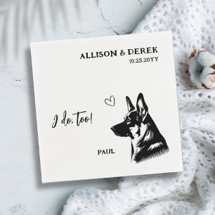 Einfach tue ich zu Hund deutsche Schäferhochzeit Serviette