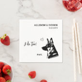Einfach tue ich zu Hund deutsche Schäferhochzeit Serviette (Beispiel)