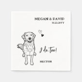 Einfach tue ich zu Hund Golden Retriever Hochzeit Serviette (Vorderseite)