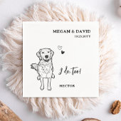 Einfach tue ich zu Hund Golden Retriever Hochzeit Serviette