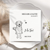 Einfach tue ich zu Hund Golden Retriever Hochzeit Serviette