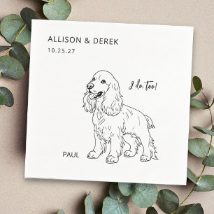 Einfach tue ich zu Hund Hochzeitscocktail Serviette