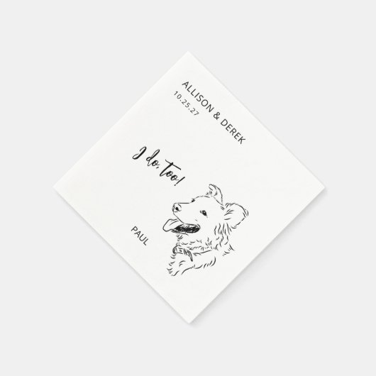 Einfach tue ich zu Hund Rasse Illustrationen Hochz Serviette (Ecke)