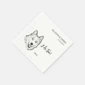 Einfach tue ich zu Hund sibirische Husky Hochzeit Serviette (Ecke)