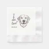 Einfach tue ich zu Hunde Hand Zeichnend Hochzeit Serviette (Vorderseite)