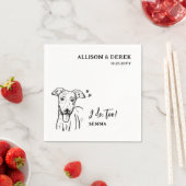 Einfach tue ich zu Hundebüt Zeichnend Hochzeit Serviette (Beispiel)