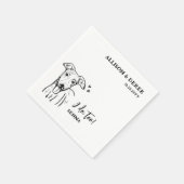 Einfach tue ich zu Hundebüt Zeichnend Hochzeit Serviette (Ecke)