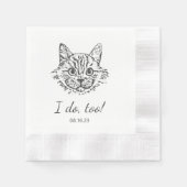 Einfach tue ich zu katzenhaft Zeichnend Hochzeit Serviette (Vorderseite)