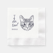 Einfach tue ich zu katzenhaft Zeichnend Hochzeit Serviette (Vorderseite)