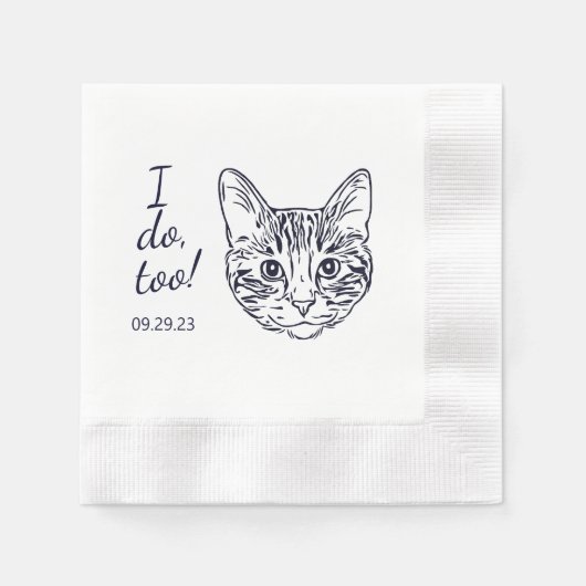 Einfach tue ich zu katzenhaft Zeichnend Hochzeit Serviette (Vorderseite)