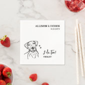 Einfach tue ich zu pointer Dog Zeichnend Hochzeit Serviette (Beispiel)