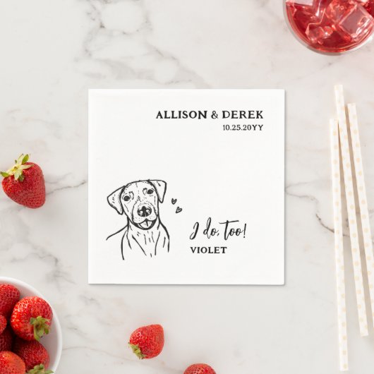 Einfach tue ich zu pointer Dog Zeichnend Hochzeit Serviette (Beispiel)