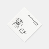 Einfach tue ich zu pointer Dog Zeichnend Hochzeit Serviette (Ecke)