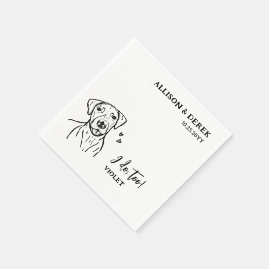 Einfach tue ich zu pointer Dog Zeichnend Hochzeit Serviette (Ecke)