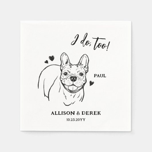 Einfach tue ich zu tun Französisch Bulldog Zeichne Serviette (Vorderseite)