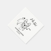 Einfach tue ich zu tun Französisch Bulldog Zeichne Serviette (Ecke)